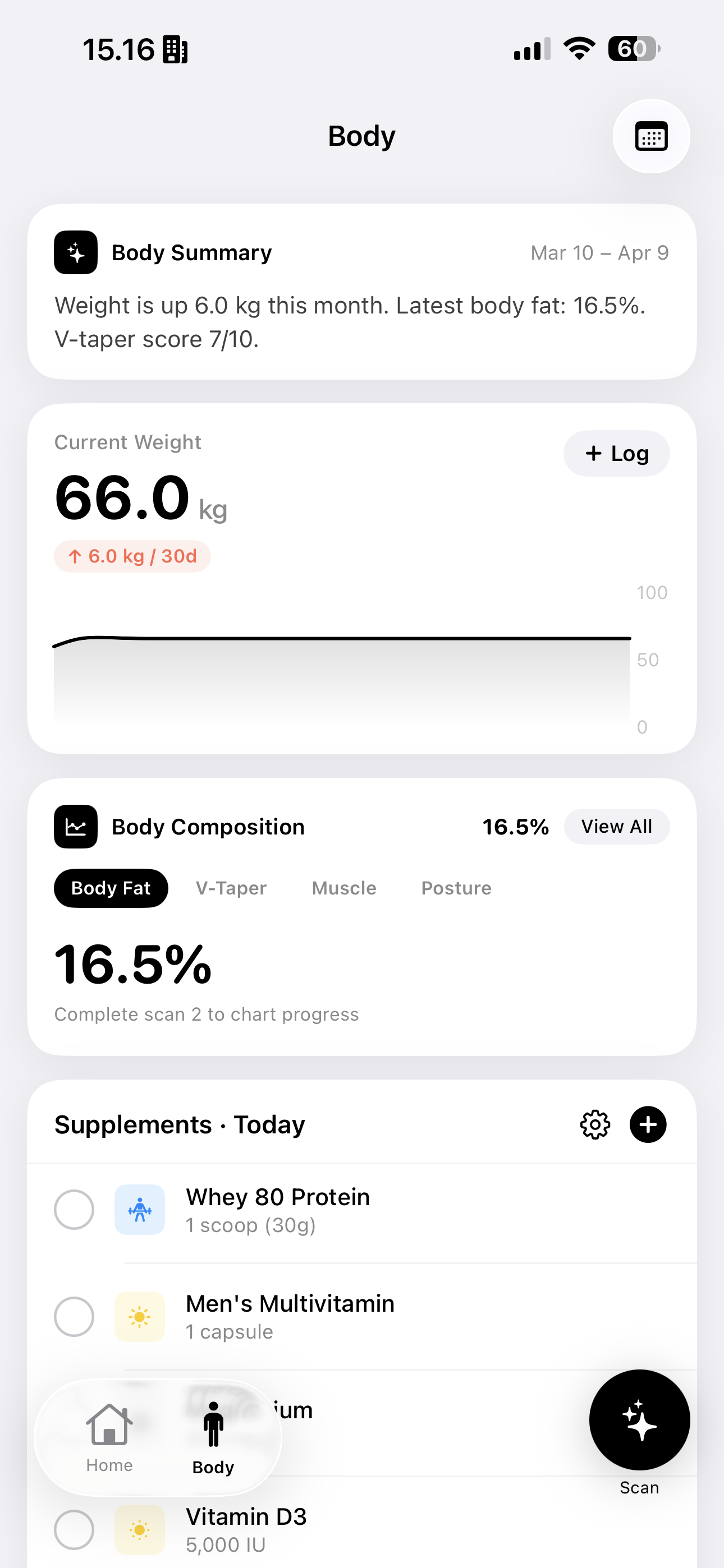 Supplement and medication log